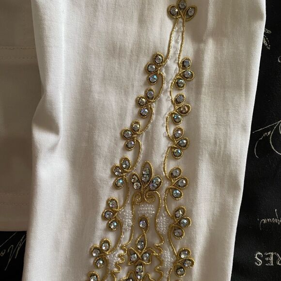 INC International Concepts Petite White Jacket with Sleeve Appliqué NEW Size S - Picture 10 of 10